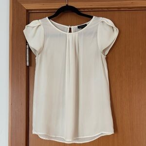 Papermoon Cream Blouse with Pleated Sleeves